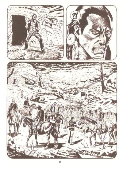 La visione di Saguaro<br>Tavola di A. Pastrovicchio, pag.47<br><i>(c) 2012 Sergio Bonelli editore</i>